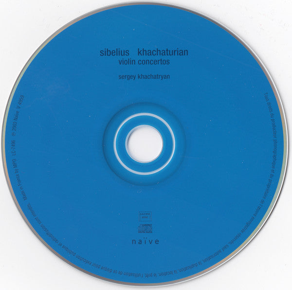 Jean Sibelius, Aram Khatchaturian - Sergey Khachatryan, Sinfonia Varsovia, Emmanuel Krivine : Violin Concertos (CD, Album)
