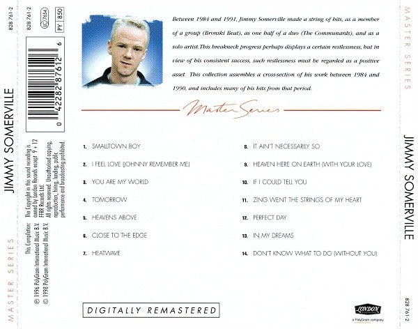 Jimmy Somerville : Jimmy Somerville (CD, Comp, RM)