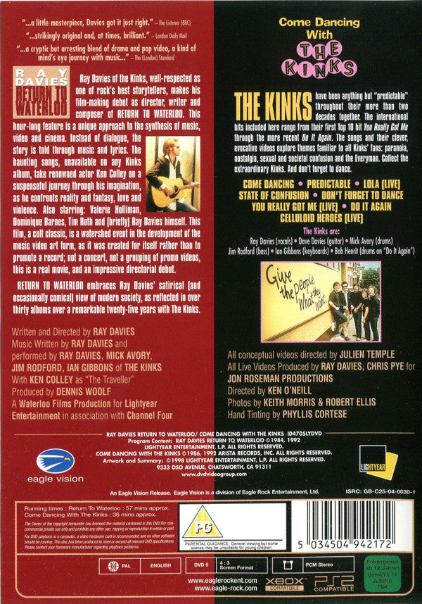 Ray Davies / The Kinks : Return To Waterloo / Come Dancing With The Kinks (DVD-V, PAL)