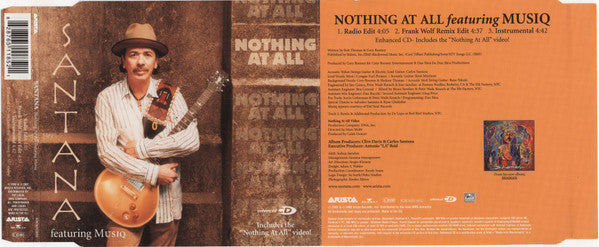 Santana Featuring Musiq Soulchild : Nothing At All (CD, Single, Enh)