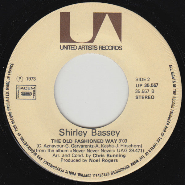 Shirley Bassey : Make The World A Little Younger (7")