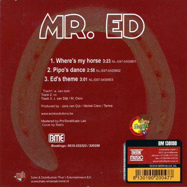 Mr. Ed (15) : Where's My Horse (CD, Single)