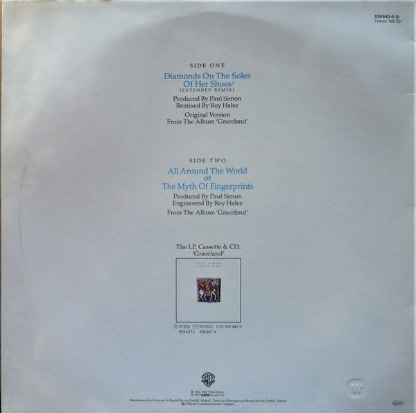 Paul Simon : Diamonds On The Soles Of Her Shoes (Extended Remix) (12", Maxi)