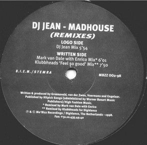 DJ Jean : Madhouse (Remixes) (12")