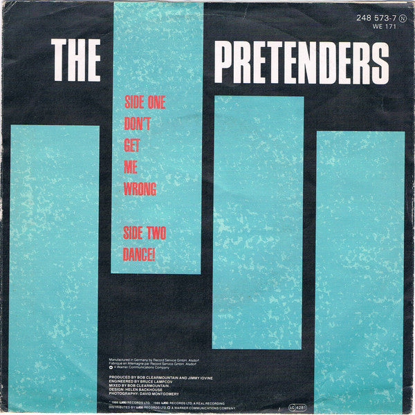 The Pretenders : Don't Get Me Wrong (7", Single)