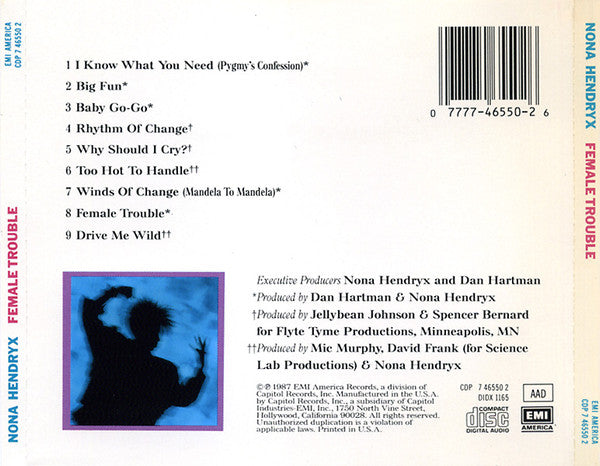 Nona Hendryx : Female Trouble (CD, Album)