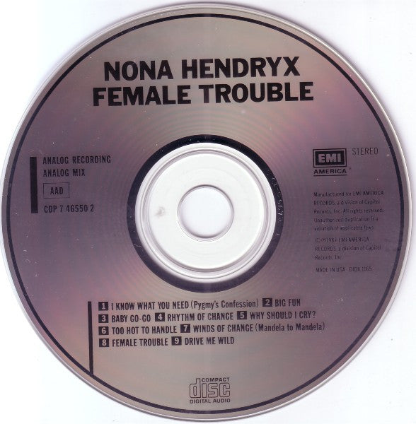 Nona Hendryx : Female Trouble (CD, Album)