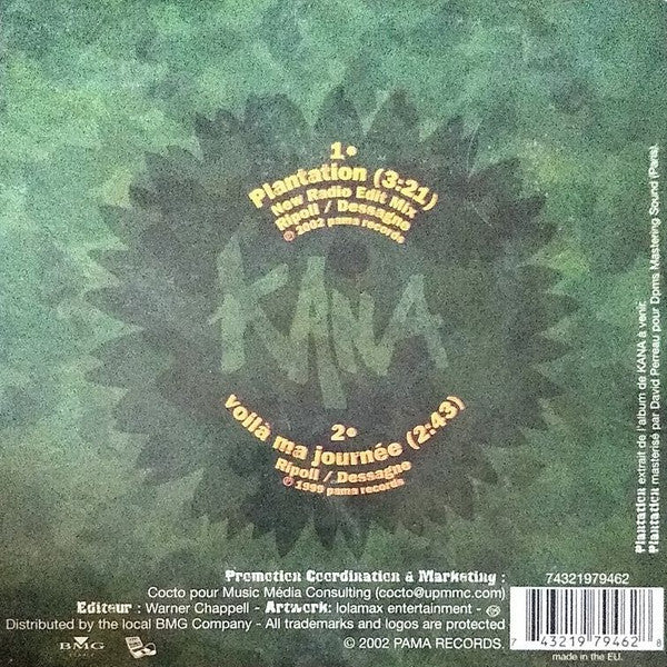 Kana (3) : Plantation (CD, Single, Car)