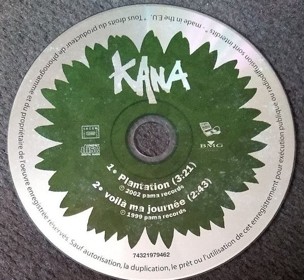 Kana (3) : Plantation (CD, Single, Car)