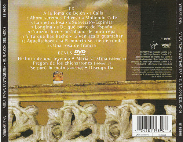 Vieja Trova Santiaguera : El Balcón Del Adios (CD, Album + DVD, Bon)