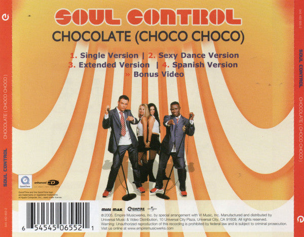 Soul Control (2) : Chocolate (Choco Choco) (CD, Single, Enh)