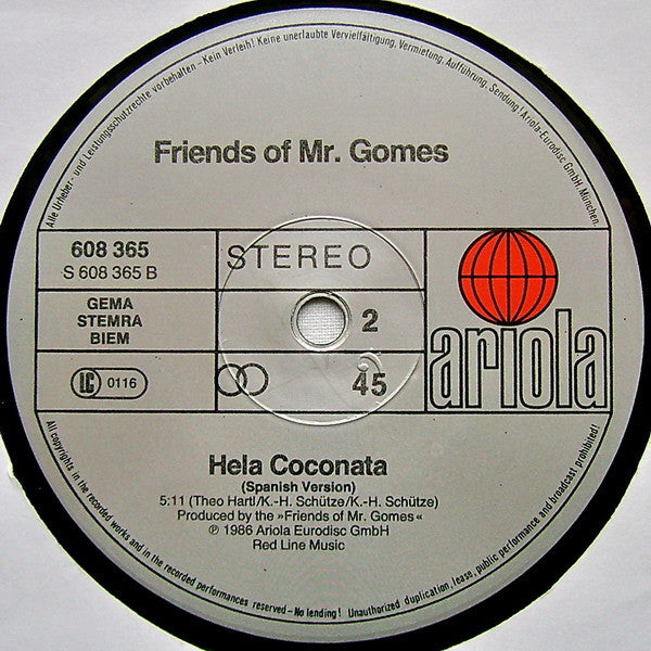Friends Of Mr. Gomes : Hela Coconata (12", Maxi)
