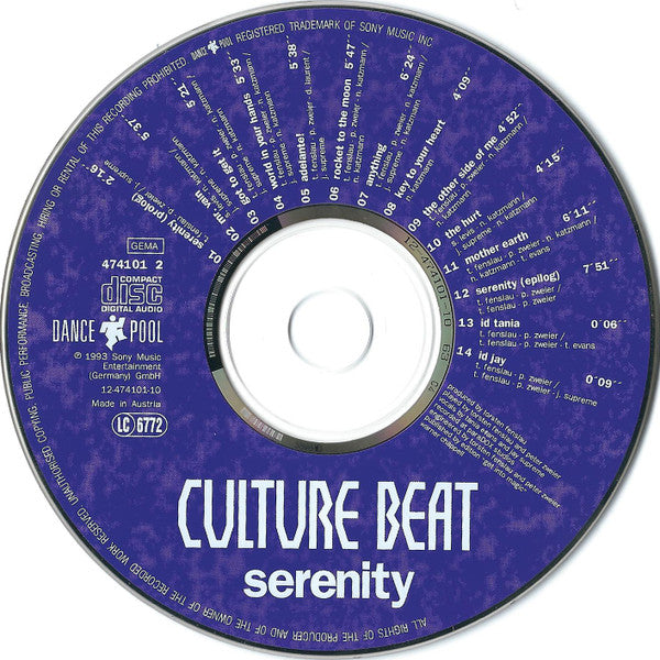 Culture Beat : Serenity (CD, Album, RE)