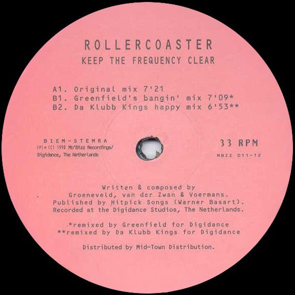 Rollercoaster : Keep The Frequency Clear (12")