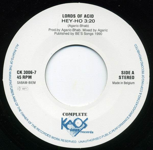 Lords Of Acid : Hey Ho! (7", Single)