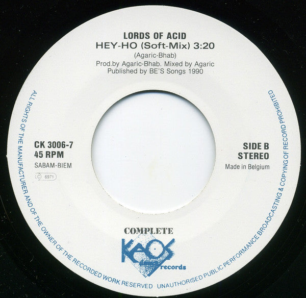 Lords Of Acid : Hey Ho! (7", Single)