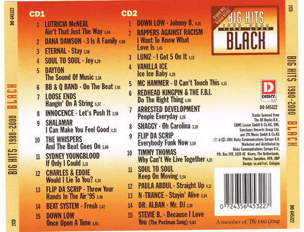 Various : Big Hits 1980 - 2000 Black (2xCD, Comp)