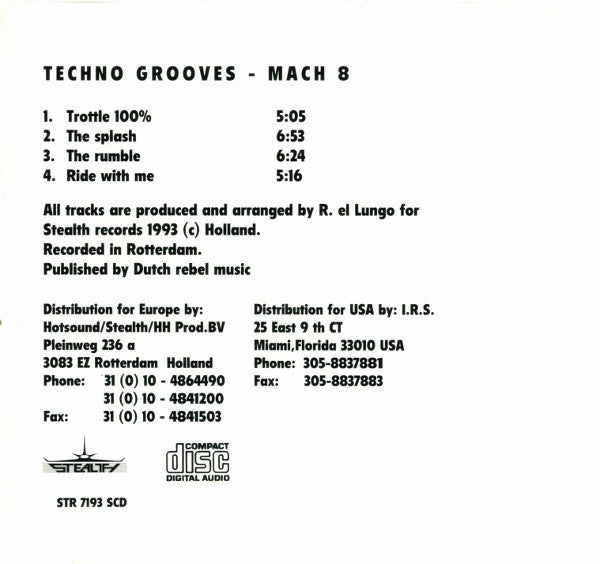 Techno Grooves : Mach 8 (CD, Maxi)