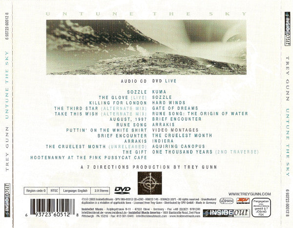 Trey Gunn : Untune The Sky (CD, Comp + DVD-V, NTSC)