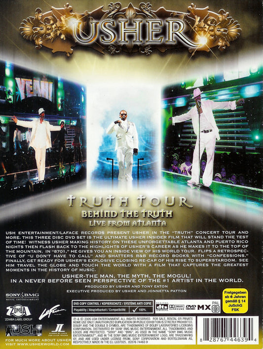 Usher : Truth Tour Behind The Truth Live From Atlanta (3xDVD-V, Copy Prot., PAL, Reg + Box)