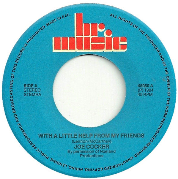 Joe Cocker : With A Little Help From My Friends (7", RE)