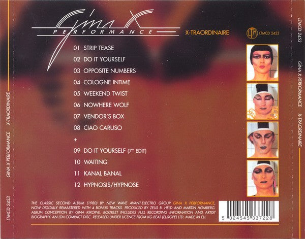 Gina X Performance : X-Traordinaire (CD, Album, RE, RM)
