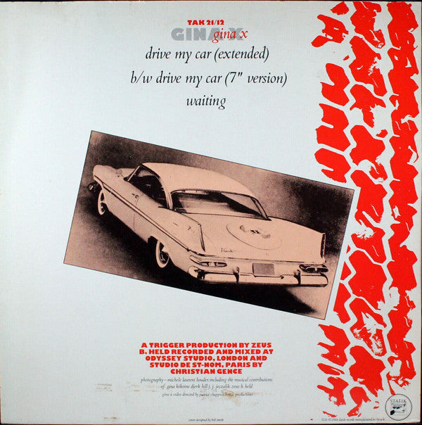 Gina X : Drive My Car (12", Single)