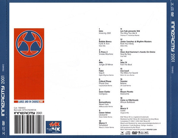 Various : Innercity 2001 (Hybrid, DVDplus, Comp, Mixed)