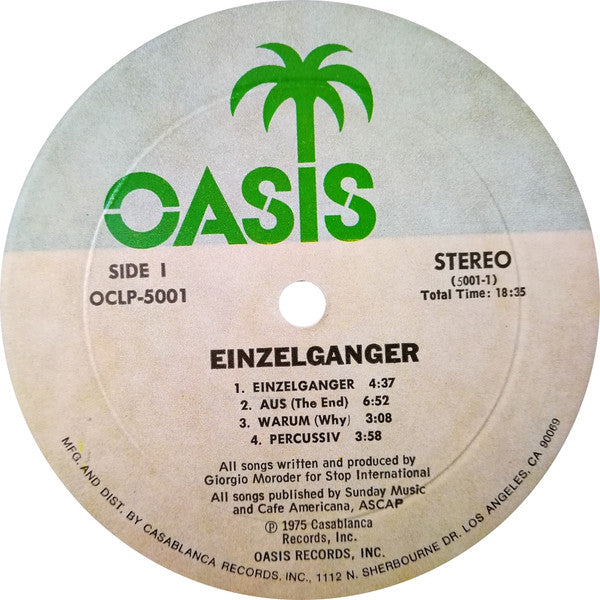 Einzelgänger (2) : Einzelganger (LP, Album)