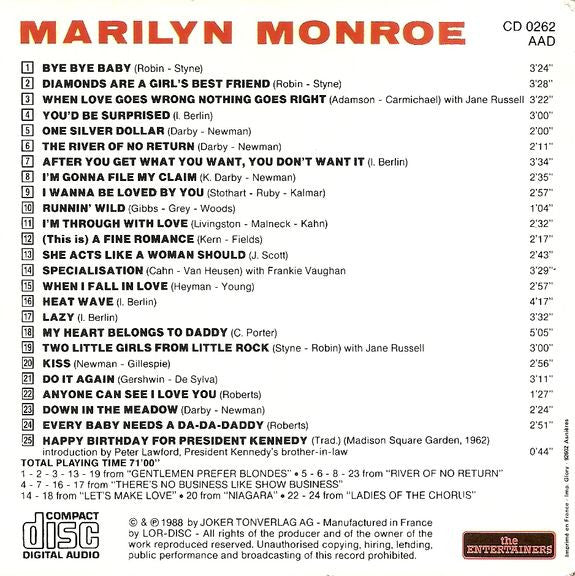 Marilyn Monroe : Marilyn Monroe (CD, Comp)
