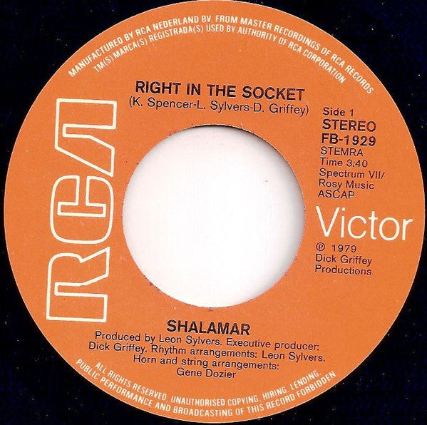 Shalamar : Right In The Socket (7", Single)