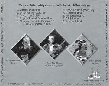 Tony MacAlpine : Violent Machine (CD, Album)