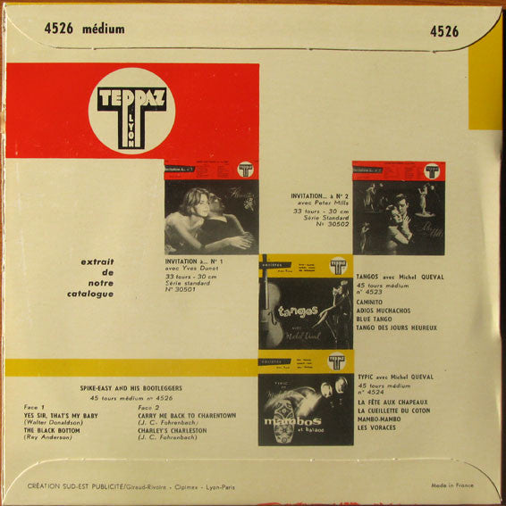 Spike-Easy And His Bootleggers : Yes Sir, That's My Baby (7", EP)