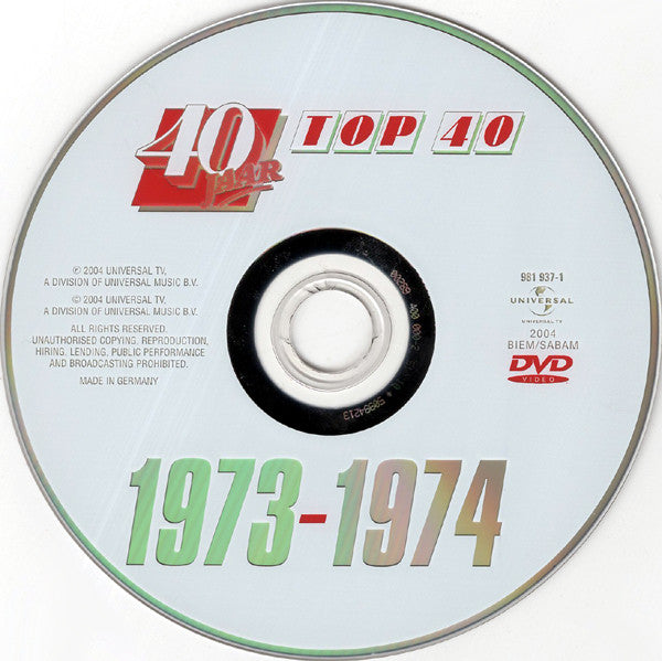 Various : 40 Jaar Top 40 - 1973-1974 (CD, Comp + DVD-V, Comp, PAL)