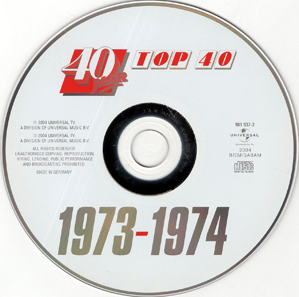 Various : 40 Jaar Top 40 - 1973-1974 (CD, Comp + DVD-V, Comp, PAL)