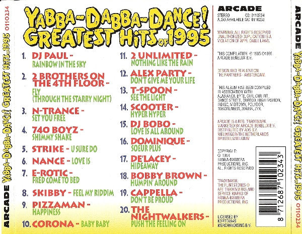 Various : Yabba-Dabba-Dance! Greatest Hits Of 1995 (CD, Comp)