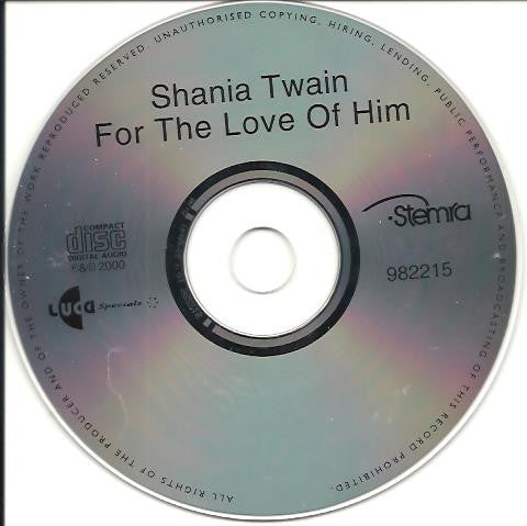 Shania Twain : For The Love Of Him (CD, Album)