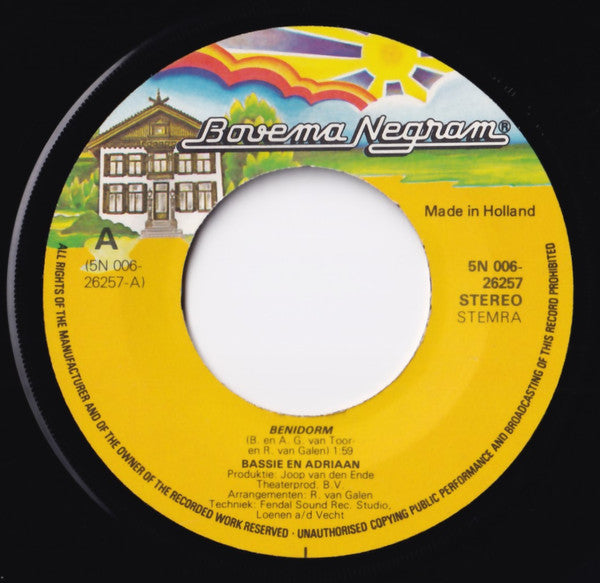Bassie & Adriaan : Benidorm (7", Single)