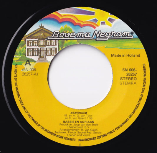 Bassie & Adriaan : Benidorm (7", Single)
