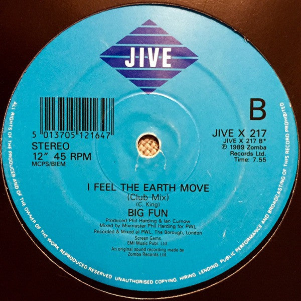 Big Fun : Blame It On The Boogie (Boogie Remix)  (12", Single)