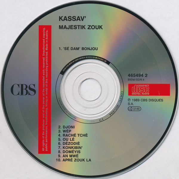 Kassav' : Majestik Zouk (CD, Album)