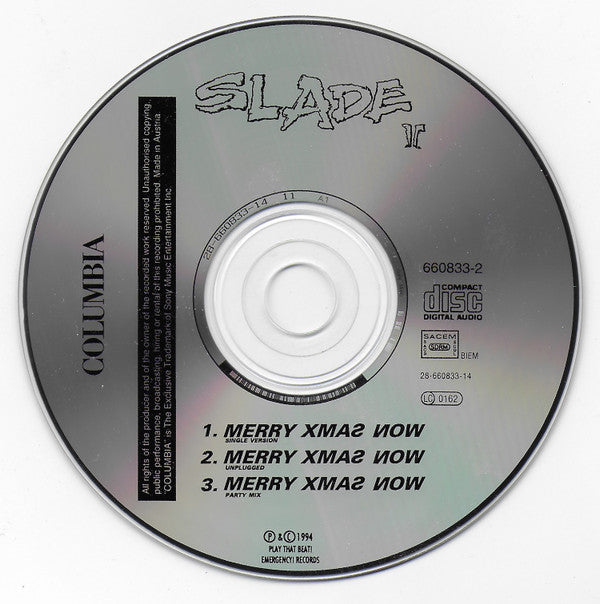 Slade II : Merry Xmas Now (CD, Maxi)
