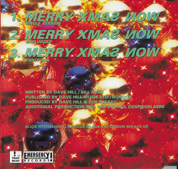 Slade II : Merry Xmas Now (CD, Maxi)