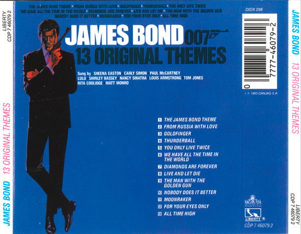Various : James Bond - 13 Original Themes (CD, Comp, Mono, RE)