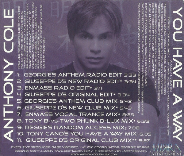 Anthony Cole : You Have A Way (CD, Single)