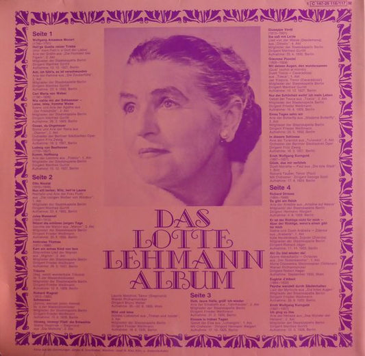 Lotte Lehmann : Die Lyrikerin Der Gesangskunst (2xLP, Comp)