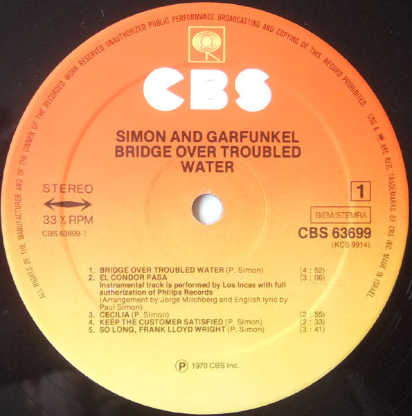 Simon & Garfunkel : Bridge Over Troubled Water (LP, Album, RE)