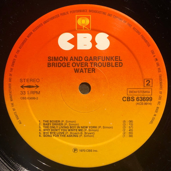 Simon & Garfunkel : Bridge Over Troubled Water (LP, Album, RE)