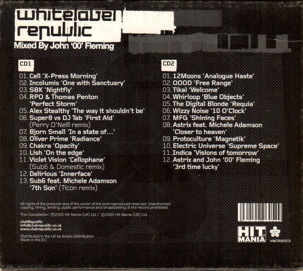 John '00' Fleming : Whitelabel Republic (2xCD, Comp, Mixed)