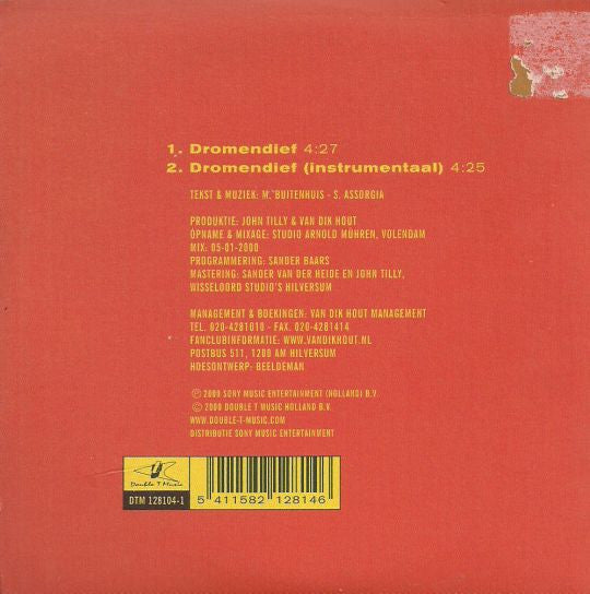 Van Dik Hout : Dromendief (CD, Single)